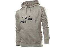 Generisch no Risk no Fun Flugzeug Männer Hoodie Sweatshirt Grau 3XL