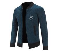 Generisch Oktoberfest Herren Outfit Trachtenjacke Herren Trachtenweste Strickjacke Strickjacken Langarm Sportlich Trachtenjanker Leicht Modern Cardigan Trachten Freizeitjacke M-4XL