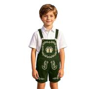 Generisch Oktoberfest Jungen Outfit Kinder Lederhose Jungen, Kurze Trachtenhose Im Landhaustil Hochwertige Verarbeitung Mit Stickerei Und Brotzeitfalte