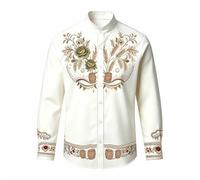 Generisch Oktoberfest Kinder Jungen Outfit Hemd Junge, Trachtenbluse Vintage Mittelalter Kostüm Kinder Outfit Stickerei Bluse Knöpfe Oberteil Faschingskostüm Karneval
