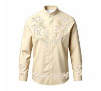 Generisch Oktoberfest Kinder Jungen Outfit Kinder Hemd Jungen, Trachtenbluse Vintage Mittelalter Kostüm Kinder Outfit Stickerei Bluse Knöpfe Oberteil Faschingskostüm Karneval