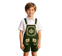 Generisch Oktoberfest Kinder Lederhosen Kinder, Kurze Trachtenhose Im Landhaustil Hochwertige Verarbeitung Mit Stickerei Und Brotzeitfalte