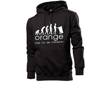 Generisch orange trägt nur die müllabfuhr Evolution Männer Hoodie Sweatshirt Schwarz 3XL