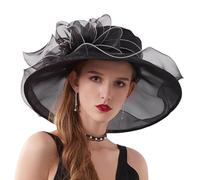 Generisch Organza-Hüte für Frauen - -Fascinator-Kopfschmuck, verstellbares -Teeparty-Accessoire, Hochzeitskapelle-Urlaubshut | Stilvolle, Elegante Outfit-Ergänzung, dekorative Kopfbedeckung, Mode für