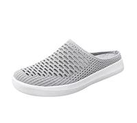 Generisch Orthopädische Schuhe Damen Air Cushion Slip On Sneakers Sandalen mit Fussbett Vorne-Geschlossene Hinten Offen Hausschuhe Freizeit Mesh Atmungsaktiv Sportschuhe Leicht Schlupfschuhe Frauen