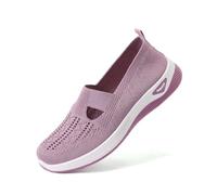 Generisch Orthopädische Schuhe Damen Breite Füße Slip On Sommerschuhe Sneaker Vermascht Leichte Schlupfschuhe Atmungsaktive Flache Turnschuhe rutschfest Walkingschuhe Outdoor Bequeme Sportschuhe