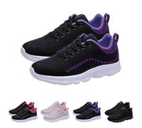 Generisch Orthopädische Schuhe Damen Sneaker Mit Schnürung, Slip-On Atmungsaktive Vermascht Laufschuhe Leichtgewichts rutschfest Wanderschuhe Mit Luftkissen Turnschuhe Wanderschuhe