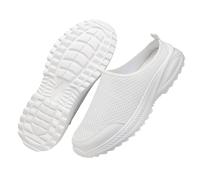 Generisch orthopädische Schuhe Slip In Sneaker Damen Leicht Orthopädische Schuhe rutschfeste Krankenschwester Atmungsaktiv Breite Füße Laufschuhe Memory Damenschuhe Hallux Damen Weite h Weiß 39