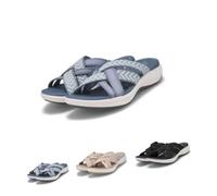 Generisch Orthopedic Slide Sandals for Women Arch Support Comfortable Walking Cushioned Wide Width Summer Beach Slippers 2026 Casual Slip On (blue,38)