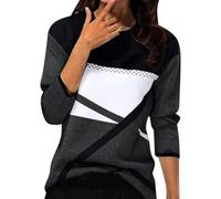 Generisch Outlet Angebote Pullover Damen Winter Sweatshirt Ohne Kapuze Sport Langarmshirt Frauen Pullover Basic Oberteile Modische Langarm Sportshirt Damenpullover Sportlich Pulli