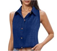 Generisch Outlet Shop Leinenbluse Damen Sommer Leinenhemd Ärmellos Button Down Blusen Business Hemd Casual Kragen Hemden Freizeit Leichte Oberteil Meine Bestellungen Anzeigen 2025 Mein Konto