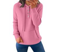 Generisch Oversize Hoodie Damen, Damen Hoodie mit Kapuze, Fleece Weste mit Kapuze, Klamotten Teenager mädchen, Oversized Pullover, flauschig, Bluza Damska, Sweatjacke, Streetwear y2k