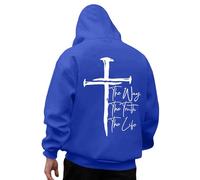 Generisch Oversize Hoodie Herren mit Rückenprint Cute Kapuzenpullover Basic Sweatshirts Langarmshirt Männer Langarm Pullover Baggy Teenager Jungen Sweatshirt für Sport Fitness Outdoor Übergangsjacke