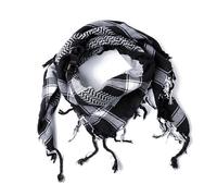 Generisch Palästinensertuch Shemagh Tuch Schwarz mit Weiß - Klassisches Kufiya Halstuch/Kopftuch/Schal für Damen & Herren
