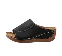 Generisch Pantoletten Damen Sommer Sandalen mit Keilabsatz Weiche Anatomische Gummi Hausschuhe Wandern Meer Strand Pool Gartenschuhe Schlappen Sommerschuhe Sommerpantoffeln FüR Zuhause