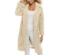 Generisch Parka Damen Übergangsjacke Wintermantel Damen Elegant Strapazierfähig Mäntel Ausgefallene Wollmantel Wintermantel Parka Für Outdoor-Aktivitäten Bequem Teddymantel Khaki S