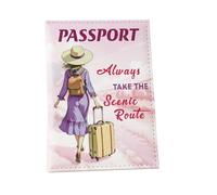 Generisch Passport Cover Case, Couple Travel Wallet, 5.51in Printed ID Holder, Credit Card Slot, Boarding Pass Organizer for Couples, Women, Kids, Study, Abroad, Travel