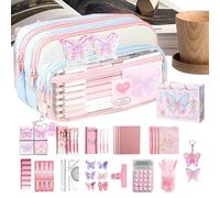 Generisch Pencil Case - Large Capacity, Multi-Functional Pouch, Stationery | Secure Zipper Closure Durable Design, for Middle School, College Students, Youth, Teens, Girls, Adults, Journaling