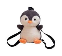Generisch Penguin Character Carrier - Short Fabric PP Cotton 35cm Height, Stuffed Animal Rucksack, Soft Design | Lightweight Carry Strap, Cartoon Plush Bag, Kids Travel Backpack For School, Camping