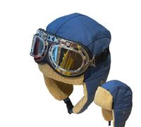 Generisch pilothat pilotgoggles - Warm Headwear with Ear Flaps Goggles | Winter Windproof Sports Hat | for Women Men Camping Motorcycling Cycling Snow Sport Climbing Outdoor Fishing