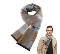 Generisch Plaid Men Scarves, Long Winter Scarves, Classic Neck Scarves, Comfortable Plaid Scarf, Soft Neck Warmer, Fashionable Winter Scarf, Soft Wool Scarf, Cozy Neck Scarves, Winter Plaid Scarves