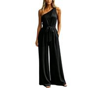 Generisch Playsuit Damen Sommer,LäSsiger äRmelloser Jumpsuit Mit Hoher Taille Und FließEnder Figurformender Wirkung