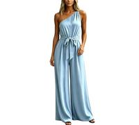 Generisch Playsuit Damen Sommer,LäSsiger äRmelloser Jumpsuit Mit Hoher Taille Und FließEnder Figurformender Wirkung