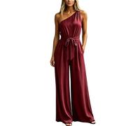 Generisch Playsuit Damen Sommer,LäSsiger äRmelloser Jumpsuit Mit Hoher Taille Und FließEnder Figurformender Wirkung