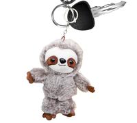 Generisch Plüsch-Fàultier Schlüsselanhänger - Niedliches Waldtier Mit Schleife | Weicher Fàultier Anhänger Für Taschen, Rucksäcke, Autoschlüssel & Handy | Reisefreundlich
