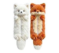 Generisch Plush Pencil Case - 2 Pieces Animal Stationery Organizer Bag