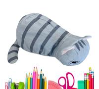 Generisch Plush Pencil Case, Soft Cute Box, Cat Shape Organizer, College School Office Home, Indoor Study Bedroom House Kids, Storage Bag for Girls, Boys, Students, 33x12x5cm/12.99x4.72x1.96in