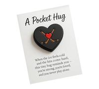 Generisch Pocket Hugs Heart, Thinking Of You Giƒts- Alotozo Hockey Prayer Engraved Wallet Card | Positive Sunflower Doll Crochet,for Birthday Wedding Christmas Mothers Day Valentines