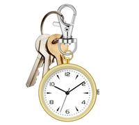 Generisch Pocket Watch, Round Key Chain Clip, Unisex Portable Quiet Clock, Compact and Lightweight Design, 3.23x1.57x0.28 Inches, Ideal for Home, Workplace, School, Travel, Outdoor, Backpack