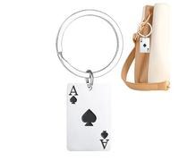 Generisch Poker Schlüsselanhänger | Zinklegierung Spielkarten Schlüsselbund Schlüsselring,Metall Schlüsselring Rote Pik Taschenanhänger für Schlüsselbund