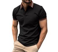Generisch Poloshirt Herren Kurzarm Polohemd Giraffe Stickerei Einfarbig T-Shirt MäNner Poloshirt Kurzarm Poloshirt Herren Kurzarm Baumwolle Set Funktionsshirt Herren Kurzarm Craft