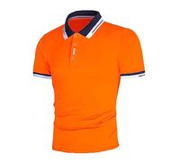 Generisch Poloshirt Herren Kurzarm Polohemd Stickerei Einfarbig Baumwoll Polo T-Shirt Golf Shirts Herren Poloshirt Herren Mit Brusttasche Herren T Shirt Polo