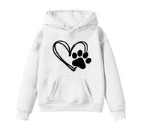 Generisch Pullover Mädchen Sweatshirt Ohne Kapuze Langarmshirt Einfarbige Hoodie Casual Elegante Herz-Print Oberteile Locker Langarm Tops Tshirt Kinder Longsleeve Sweatshirts 1-14 Jahre Herbst/Winter