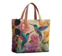 Generisch Quilted Tote Bag, Spacious Shopper Bag, 13.39x15.75x3.94 Inches Shell with Padded Feature, Embroidery Fabric, Personalised Reusable with Cute Style, Carrying Case for Unisex Women