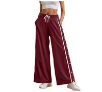 Generisch Reha Hose Damen Seitlich zu öffnen Baggy Jogginghose Trainingshose mit Seitlichen Druckknöpfen Postoperative Sporthose Gummibund Kordelzug Weites Bein Freizeithose Sweathose Abreißhose