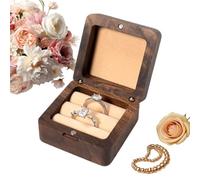 Generisch Ringbox Für Hochzeit - Schmuck Aufbewahrungsbox Organizer | Verlobungsring Box Mit Doppelten Fächern | Für Paare Hochzeitszeremonie Reiseandenken