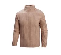 Generisch Rollkragenpullover Herren Langarmshirt Geripptes Rollkragenshirt Sweatshirt Turtleneck Fleece-Pullover Rollkragen T-Shirt Longsleeve Leicht Strickpullover Männer Übergangs Trendig Pulli