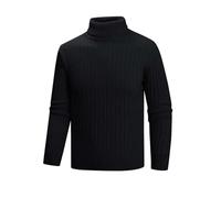 Generisch Rollkragenpullover Herren Langarmshirt Geripptes Rollkragenshirt Sweatshirt Turtleneck Fleece-Pullover Rollkragen T-Shirt Longsleeve Leicht Strickpullover Männer Übergangs Trendig Pulli