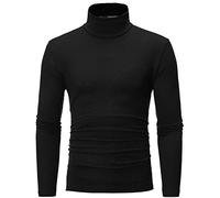 Generisch Rollkragenpullover Herren Winter Slim Fit Langarm Turtleneck Rollkragen Thermo Rolli Pullover Baumwolle Sweatshirt Dünn Langarmshirt Elastisch Regular Einfarbig Unterzieh Männer