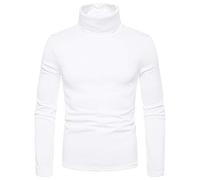 Generisch Rollkragenshirt Herren Winter Slim Fit Rollkragenpullover Rollkragen Schwarz Thermo Rolli Turtleneck Dünn Langarmshirt Elastisch Regular Basic Einfarbig Unterzieh Männer Sweatshirt
