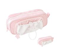 Generisch Rosy Posy Pencil Case, Cute Kawaii Posy Pencil Pouch, Aesthetic Pouch Holder Drawstring Pen Cases Case for Girls (Pink)
