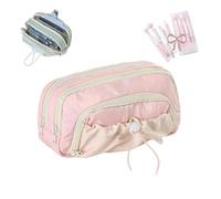 Generisch Rosy Posy Pencil Case, Kawaii Pencil Cases, Cute Aesthetic Waterproof Drawstring Pen Pouch, Pencil Case with Rosy Posy Pens, High Capacity Stationery Storage Bag Student (with pens-B)