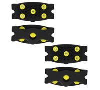 Generisch Rutschfeste Schuhüberzüge mit 5 Stahlspikes 2 Paar Silikon Anti Rutsch Schuhspikes für Eisfischen und Schneeschaufeln Leicht und Einfach Tragbar