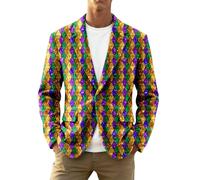 Generisch Sakko Herren Cord Karneval V-Ausschnitt Jacke Reverskragen Anzugjacke Karneval Freizeit Sakkos Leicht Herren-Sakko Bequeme Party Smoking Weiche Blazer Festliche Stretch Jacket Kaffee XXL