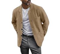 Generisch Sakko Herren Elegante Freizeitjacke Business Jackett Regular Fit Sportjacke Einfarbig Blazer Modern Freizeit Anzugjacke Übergangsjacke Softshelljacke Outdoorjacke