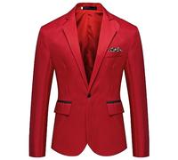 Generisch Sakkos für Herren Slim Fit Lässige Modern Blazer Sommer Sakko Herren Leicht Regular Fit Männer Frühling Suit Jacket Freizeit Jackett Business Hochzeit Anzugjacke